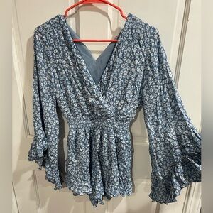 Pink Lily Floral Romper